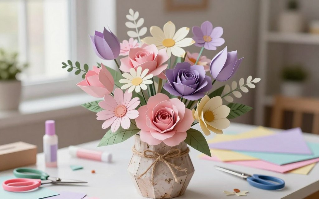 jak zrobić prezent dla mamy z papieru