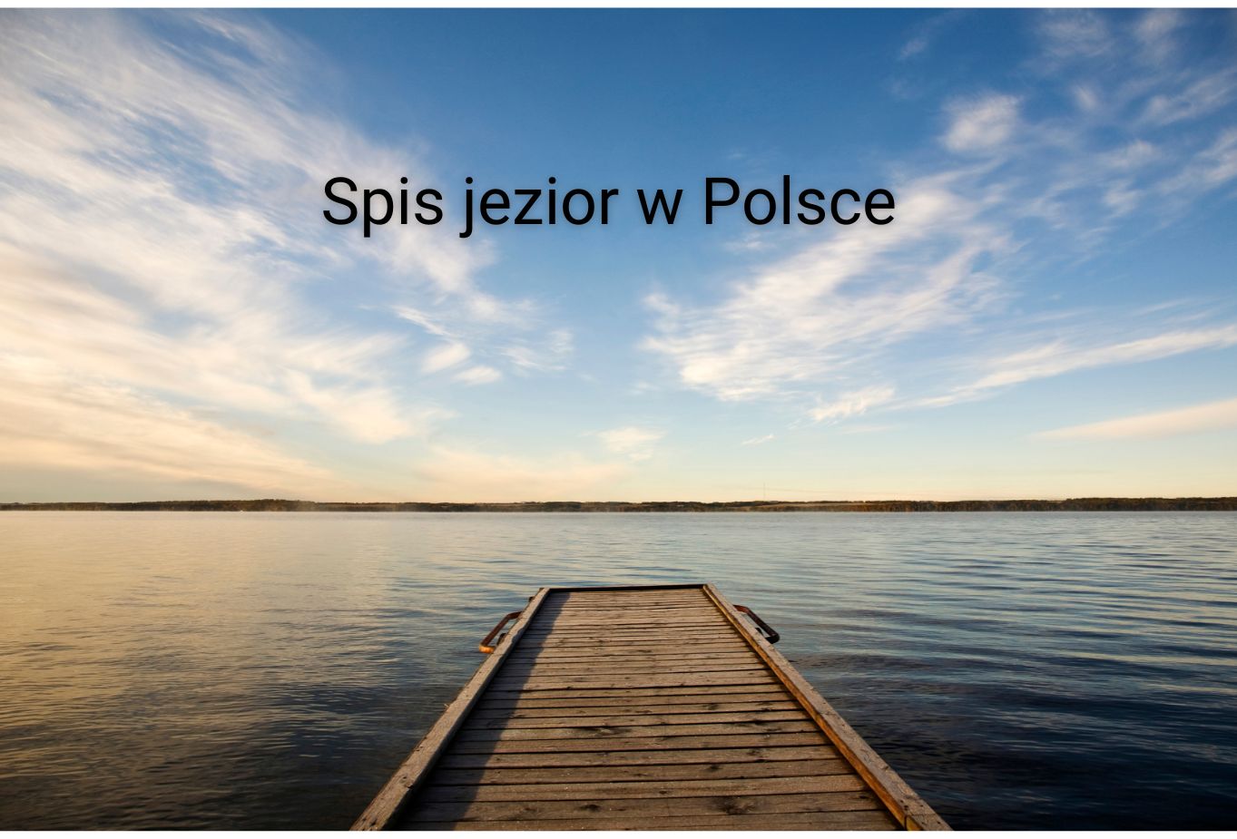 alfabetyczny spis jezior w polsce
